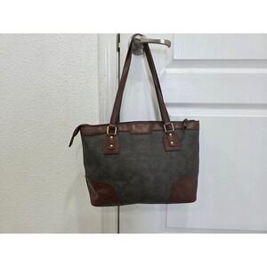 Bueno Brown Tote Bag Handbag Purse Shoulder‎ Bag Faux Leather Perforated